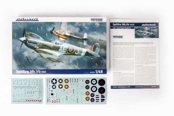 Збірна модель 1/48 Літак Spitfire Mk.Vb mid Eduard 84186 детальное изображение Самолеты 1/48 Самолеты