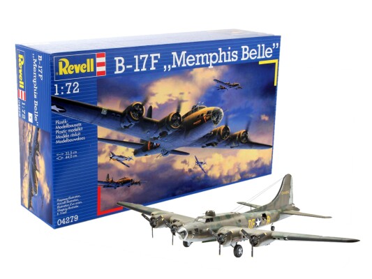 Збірна модель 1/72 Літак B-17F &quot;Memphis Belle&quot; Revell 04279 детальное изображение Самолеты 1/72 Самолеты