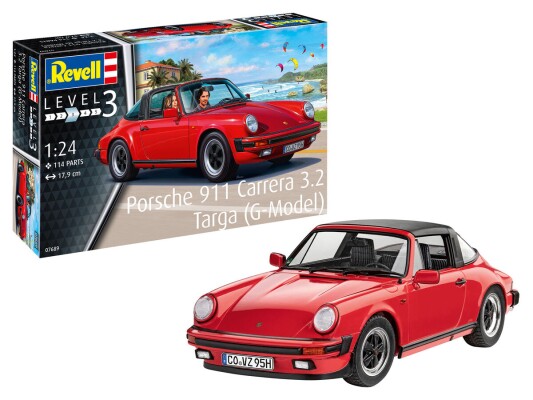 Збірна модель 1/24 Автомобіль Porsche 911 Carrera 3.2 Targa (G-Model) Revell 07689 детальное изображение Автомобили 1/24 Автомобили