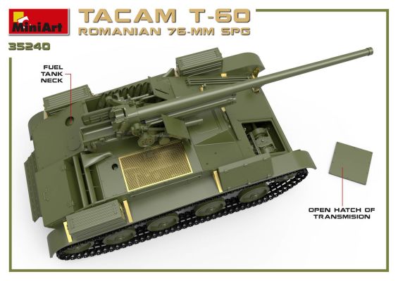 Румунська 76-мм САУ &quot;TACAM&quot; T-60 детальное изображение Бронетехника 1/35 Бронетехника