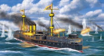 Сборная модель флагмана Императорского китайского флота Бэйян «Тин Юэнь» детальное изображение Флот 1/350 Флот