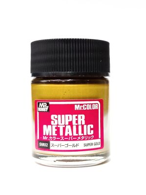 Super Gold metallic Mr. Super Metal Color solvent-based paint 18 ml. детальное изображение Металлики и металлайзеры Модельная химия