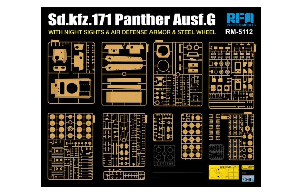 Збірна модель 1/35 Танк Panther Ausf.G RFM RM-5112 детальное изображение Бронетехника 1/35 Бронетехника