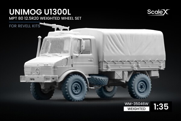 Набір коліс (з деформацією) для Unimog U1300L MPT 80 від Revell ScaleX WM-35046W детальное изображение Колёса Афтермаркет