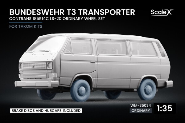 Набір коліс Contrans LS-20 для Bundeswehr T3 від Takom ScaleX WM-35034 детальное изображение Колёса Афтермаркет