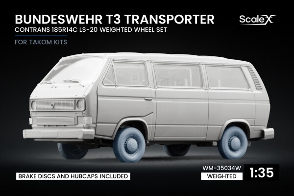 Набір коліс (з деформацією) Contrans LS-20 для Bundeswehr T3 від Takom ScaleX WM-35034W детальное изображение Колёса Афтермаркет