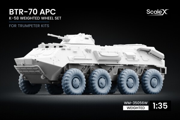Набір коліс (з деформацією) K-58 для БТР-70 APC від Trumpeter ScaleX WM-35056W детальное изображение Колёса Афтермаркет