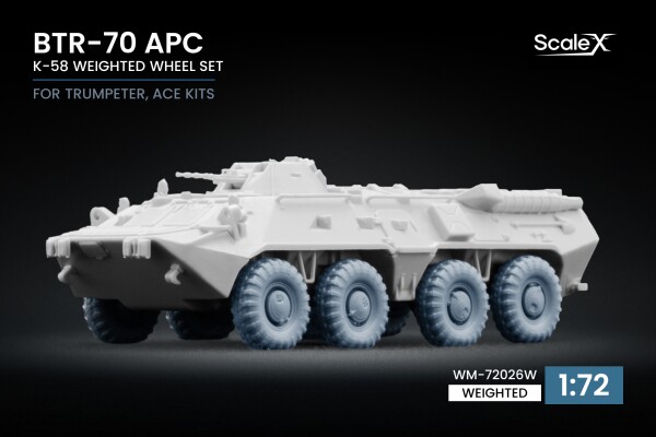 Набор колес (с деформацией) K-58 для БТР-70 APC от Trumpeter, ACE ScaleX WM-72026W детальное изображение Колёса Афтермаркет