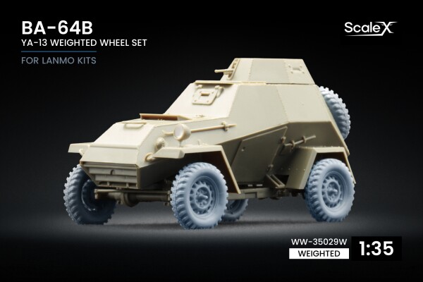 Набір коліс (з деформацією) Я-13 для БА-64Б від LANMO ScaleX WW-35029W детальное изображение Колёса Афтермаркет
