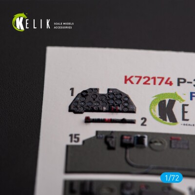 P-38J &quot;Lightning&quot; 3D декаль интерьер для комплекта Italeri/Academy 1/72 КЕЛИК K72174 детальное изображение 3D Декали Афтермаркет