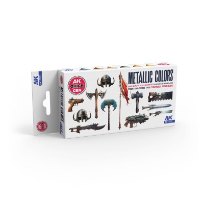 QUICK GEN Paint Set Metallic AK-interactive AK 17522 детальное изображение Наборы красок Краски