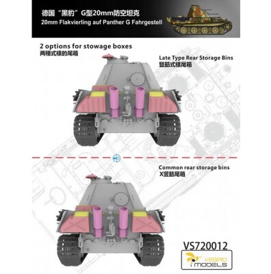 Збірна модель 1/72 Німецька 20-мм Flakvierling на шасі Panther G Vespid Models VS720012 детальное изображение Бронетехника 1/72 Бронетехника