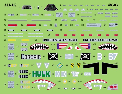 Збірна модель 1/48 Вертоліт AH-1G Cobra та аеродромне покриття США M8A1 ICM 48298 детальное изображение Вертолеты 1/48 Вертолеты