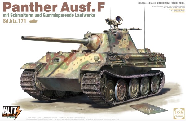 Збірна модель 1/35 Танк Пантер Ausf. F Takom 35003 детальное изображение Бронетехника 1/35 Бронетехника