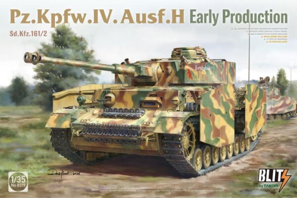 Збірна модель 1/35 Pz. Kpfw. IV Ausf. H Раннє виробництво Takom 8019 детальное изображение Бронетехника 1/35 Бронетехника