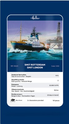 Збірна модель 1/200 Буксир SMIT Rotterdam / SMITH London Heller 80620 детальное изображение Гражданский флот Флот