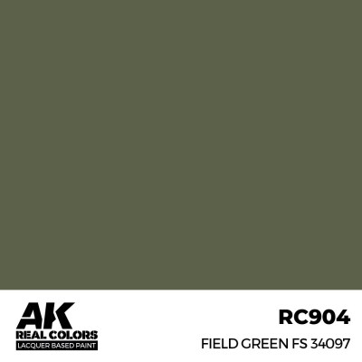 Акриловая краска на спиртовой основе Field Green / Зеленое-поле FS 34097 АК-интерактив RC904 детальное изображение Real Colors Краски