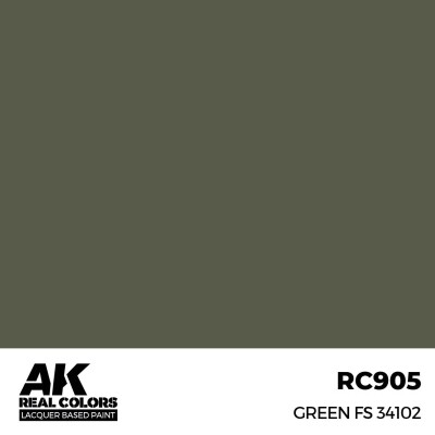 Акриловая краска на спиртовой основе Green / Зеленый FS 34102 АК-интерактив RC905 детальное изображение Real Colors Краски