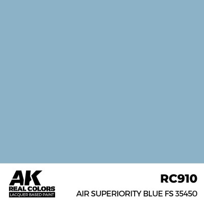 Акриловая краска на спиртовой основе Air Superiority Blue FS 35450 АК-интерактив RC910 детальное изображение Real Colors Краски
