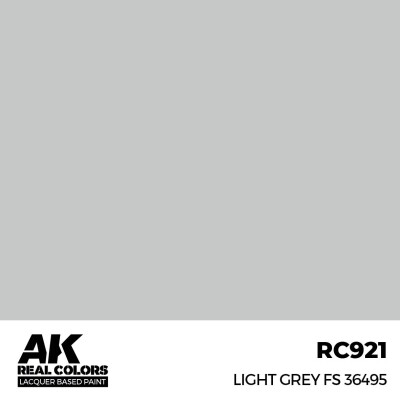 Alcohol-based acrylic paint Light Gray FS 36495 AK-interactive RC921 детальное изображение Real Colors Краски