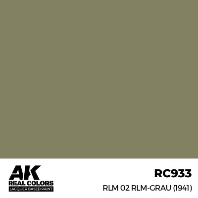 Акриловая краска на спиртовой основе RLM 02 RLM-Grau (1941) АК-интерактив RC933 детальное изображение Real Colors Краски