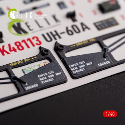 UH-60A Black Hawk - Type 1 3D декаль інтер'єр для комплекту ICM 1/48 KELIK K48113 детальное изображение 3D Декали Афтермаркет