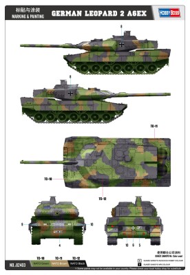 Збірна модель 1/35 Німецький танк Леопард 2 А6EX HobbyBoss 82403 детальное изображение Бронетехника 1/35 Бронетехника