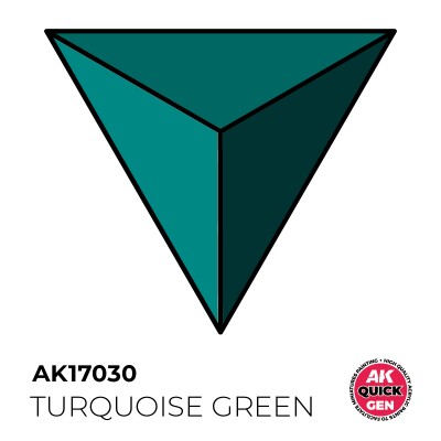 Акрилова фарба TURQUOISE GREEN / Бірюзовий зелений QUICK GEN COLOR AK-interactive AK 17030 детальное изображение QUICK GEN COLOR Краски
