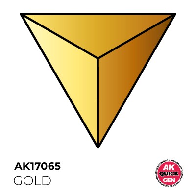 Акрилова фарба GOLD / Золото (металік) QUICK GEN COLOR AK-interactive AK 17065 детальное изображение QUICK GEN COLOR Краски