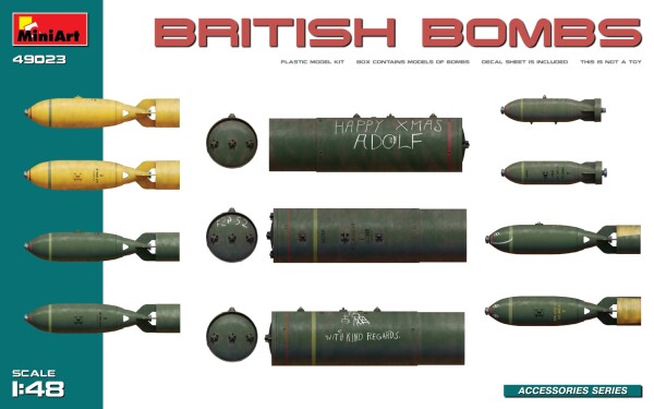Збірна модель 1/48 Британські бомби MiniArt 49023 детальное изображение Аксессуары Диорамы