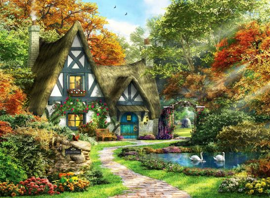 Пазл The Autumn Cottage - Осенний коттедж 2000шт детальное изображение 2000 элементов Пазлы