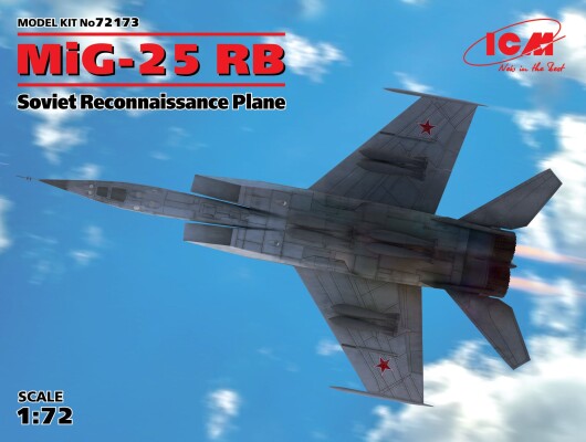 Збірна модель 1/72 Радянський літак-розвідник Mig-25 RB ICM 72173 детальное изображение Самолеты 1/72 Самолеты