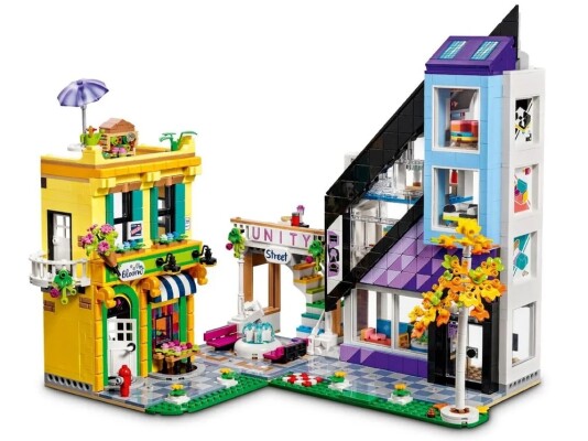 Конструктор LEGO Friends Квіткові та дизайнерські крамниці у центрі міста 41732 детальное изображение Friends Lego