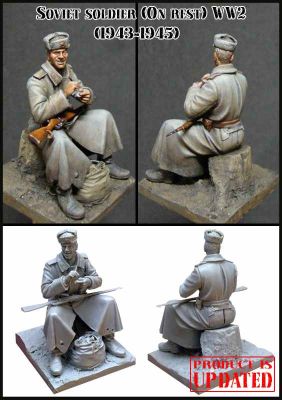  Soviet soldier on rest WW2 (1943- 1945) детальное изображение Фигуры 1/35 Фигуры