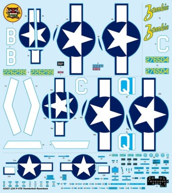 бірна модель 1:24 Американський винищувач P-47D Thunderbolt Razorback Trumpeter 02427 детальное изображение Самолеты 1/24 Самолеты