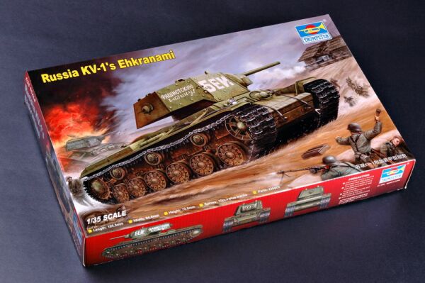 Збірна модель 1/35 Радянський танк КВ-1 з екранами Trumpeter 00357 детальное изображение Бронетехника 1/35 Бронетехника