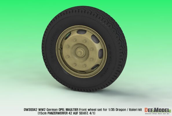 German Opel Maultier Sagged Front Wheel set ( for Dragon/Italeri 1/35) детальное изображение Смоляные колёса Афтермаркет