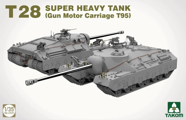 Сборная модель 1/35 Набор сверхтяжелый танк T28 + Super Assault Tank M28 A1/A2 Takom 2209W детальное изображение Бронетехника 1/35 Бронетехника