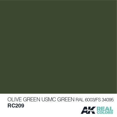Olive Green USMC Green RAL 6003/FS 34095 / Оливково-зелений детальное изображение Real Colors Краски