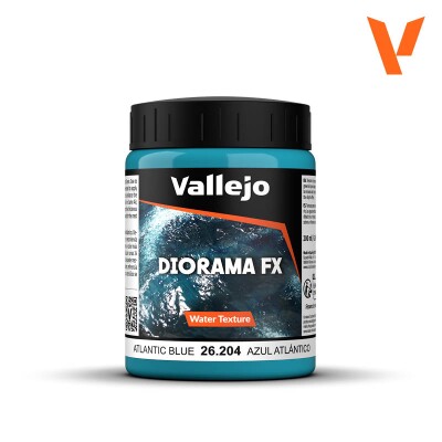 Имитация &quot;Текстура Атлантической голубой воды&quot; (200 мл) (Atlantic Blue Water Texture) Vallejo 26204 детальное изображение Материалы для создания Диорамы