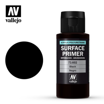 Грунт Черный (Black) 60 мл. Vallejo 73602 детальное изображение Грунтовки Модельная химия