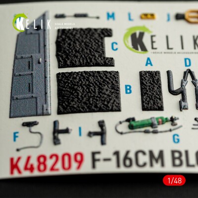 Lockheed Martin F-16 CM декаль інтер'єр для комплекту GWH 1/48 KELIK K48209 детальное изображение 3D Декали Афтермаркет