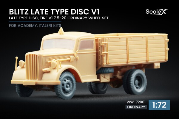 Набір коліс для Blitz Late v1 від Italeri, Academy ScaleX WW-72001 детальное изображение Колёса Афтермаркет