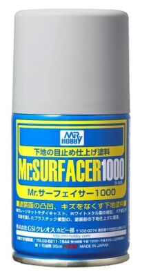 Mr. Surfacer 1000, Mr. Hobby spray, 100 ml. / Серый грунт-шпатлевка в аэрозоле детальное изображение Краска / грунт в аэрозоле Краски
