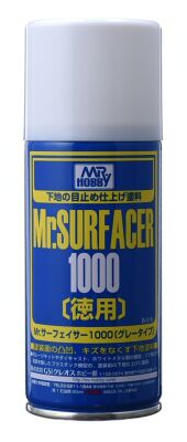 Mr. Surfacer 1000 white, Mr. Hobby spray, 170 ml. / Белый грунт в аэрозоле детальное изображение Краска / грунт в аэрозоле Краски