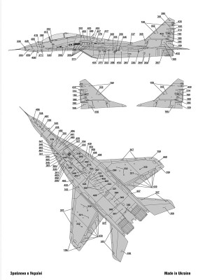Foxbot 1/48 Декаль для МіГ-29 технічні написи (9-12, 9-13, 9-51) детальное изображение Декали Афтермаркет