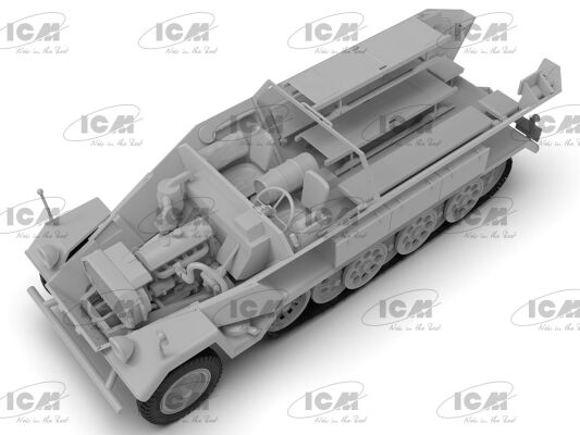 Scale model 1/35 German sanitary armored personnel carrier Sd.Kfz.251/8 Ausf.A ICM35113 детальное изображение Бронетехника 1/35 Бронетехника