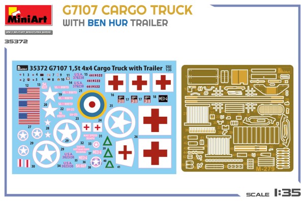 Сборная модель 1/35 Грузовой автомобиль G7107 с прицепом Ben Hur Miniart 35372 детальное изображение Автомобили 1/35 Автомобили