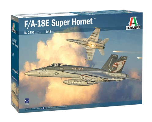 Збірна модель 1/48 Літак F/A-18E Super Hornet Italeri 2791 детальное изображение Самолеты 1/48 Самолеты