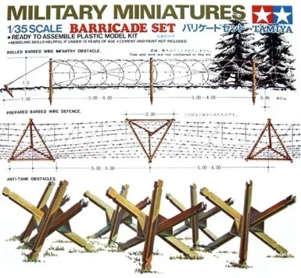 Збірна модель 1/35 Протитанкові їжаки та інші елементи барикад Tamiya 35027 детальное изображение Наборы деталировки Диорамы
